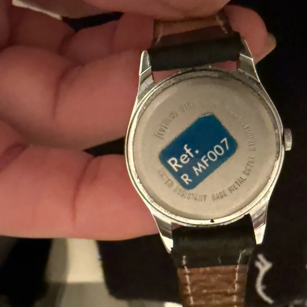 Vintage Lorus Walt Disney Mickey Mouse Watch, collectors black leather band